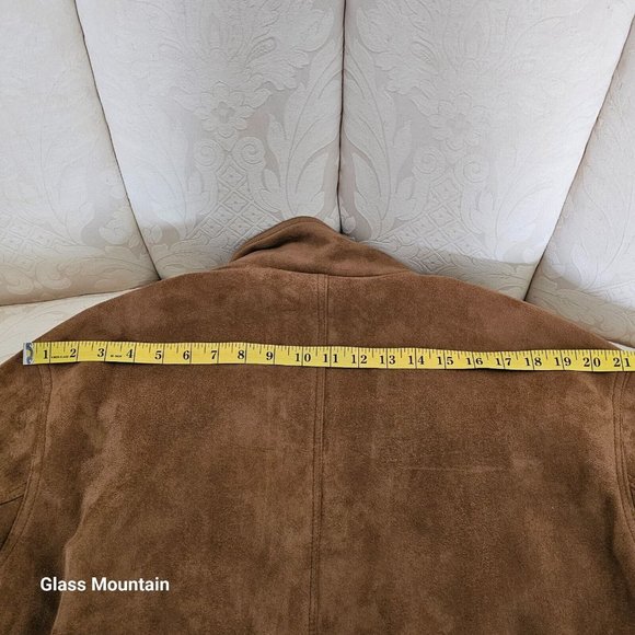 SOLD - Emporio Collection Vintage Men's XL Lined Suede Jacket with Zip Closure - Picture 10 of 14